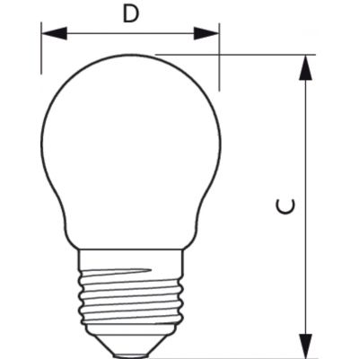 Żarówka LED kulka E27 4,3W 40W FILAMENT indeks wycofany PHILIPS (929001890502)