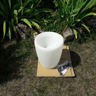 Nowodvorski lampa stojąca zewnętrzna (świecąca donica) Flowerpot S E27 biała 41cm 9711 (9711)
