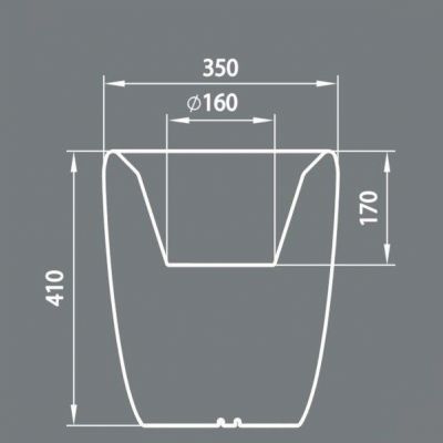 Nowodvorski lampa stojąca zewnętrzna (świecąca donica) Flowerpot S E27 biała 41cm 9711 (9711)