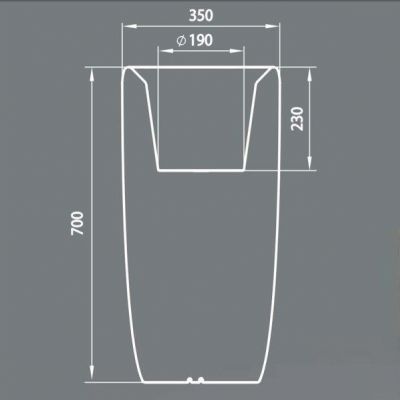 Nowodvorski lampa stojąca zewnętrzna (świecąca donica) Flowerpot M E27 biała 9712 (9712)