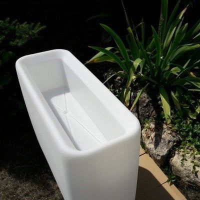 Nowodvorski lampa stojąca zewnętrzna (świecąca donica) Flowerpot L 2xE27 biała 9713 (9713)