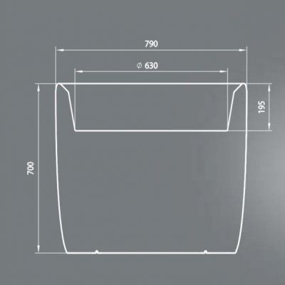 Nowodvorski lampa stojąca zewnętrzna (świecąca donica) Flowerpot L 2xE27 biała 9713 (9713)