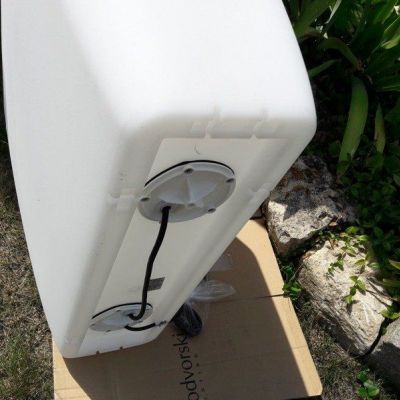Nowodvorski lampa stojąca zewnętrzna (świecąca donica) Flowerpot L 2xE27 biała 9713 (9713)