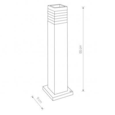 Nowodvorski lampa stojąca zewnętrzna Oir I E27 czarna 65cm 9158 (9158)