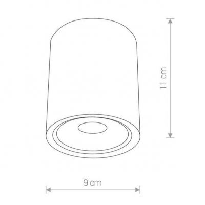 Nowodvorski plafon zewnętrzny LED Edesa M 7W 530lm 3000K biały O9cm 9108 (9108)