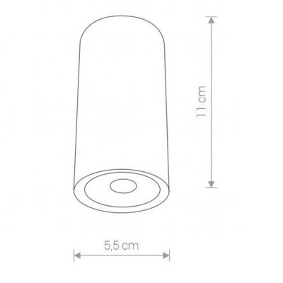 Nowodvorski plafon zewnętrzny LED Edesa S 3W 220lm 3000K czarny O5,5cm 9110 (9110)