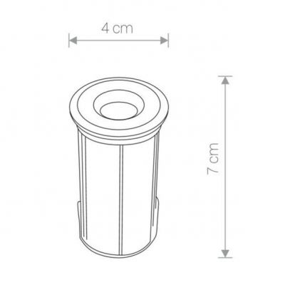 Nowodvorski oczko chodnikowe LED Picco S 1W 47lm 3000K srebrne O4cm 9106 (9106)