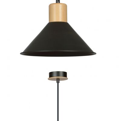 Emibig lampa wisząca ROWEN 1 BLACK E27 60W MAX 1044/1 (1044/1)