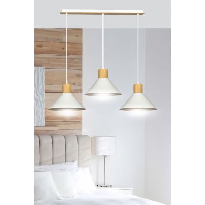 Emibig lampa wisząca ROWEN 3 WHITE E27 60W MAX 1045/3 (1045/3)