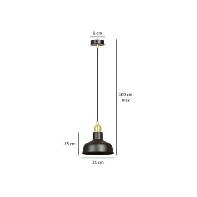 Emibig lampa wisząca IBOR 1 BLACK E27 60W MAX 1042/1 (1042/1)