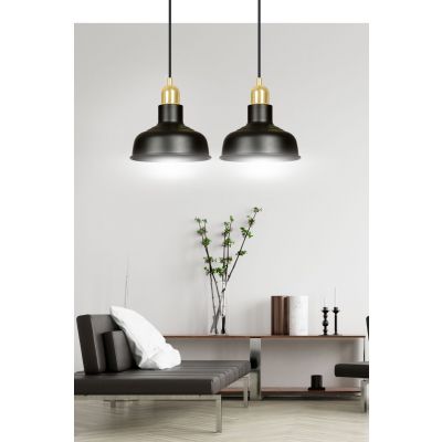 Emibig lampa wisząca IBOR 2 BLACK E27 60W MAX 1042/2 (1042/2)