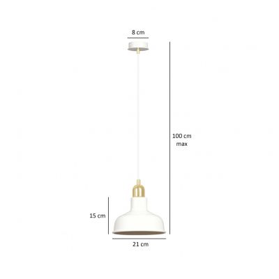 Emibig lampa wisząca IBOR 1 WHITE E27 60W MAX 1043/1 (1043/1)