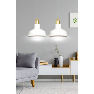 Emibig lampa wisząca IBOR 2 WHITE E27 60W MAX 1043/2 (1043/2)