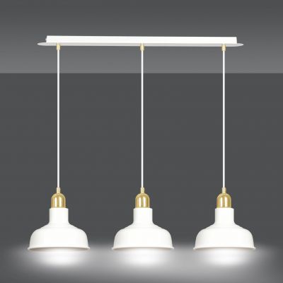 Emibig lampa wisząca IBOR 3 WHITE E27 60W MAX 1043/3 (1043/3)