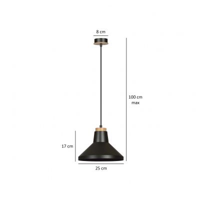 Emibig lampa wisząca PADERN BLACK E27 60W MAX 1040/1 (1040/1)