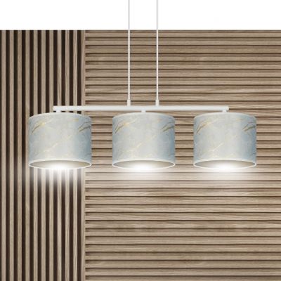 Emibig lampa wisząca BRODDI 3 WH MARBEL WHITE E27 60W MAX 1049/3 (1049/3)