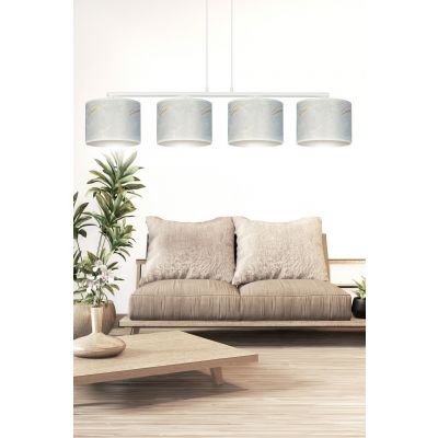 Emibig lampa wisząca BRODDI 4 WH MARBEL WHITE E27 60W MAX 1049/4 (1049/4)