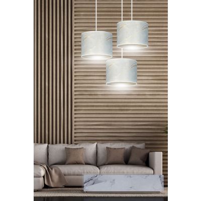 Emibig lampa wisząca BRODDI 3 WH PREMIUM MARBEL WHITE E27 60W MAX 1049/3PREM (1049/3PREM)