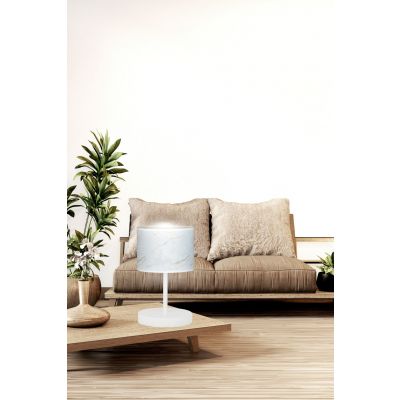 Emibig lampka nocna BRODDI LN1 WH MARBEL WHITE E27 60W MAX 1049/LN1 (1049/LN1)