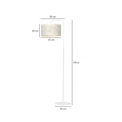 Emibig lampa stojąca BRODDI LP1 WH MARBEL WHITE E27 60W MAX 1049/LP1 (1049/LP1)