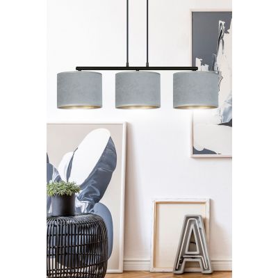 Emibig lampa wisząca HILDE 3 BL GRAY E27 60W MAX 1050/3 (1050/3)