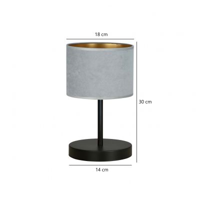 Emibig lampka nocna HILDE LN1 BL GRAY E27 60W MAX 1050/LN1 (1050/LN1)