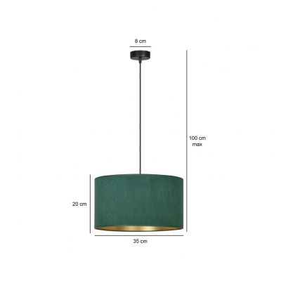 Emibig lampa wisząca HILDE 1 BL GREEN E27 60W MAX 1051/1 (1051/1)