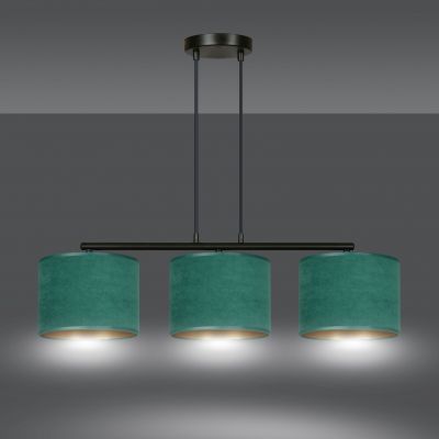 Emibig lampa wisząca HILDE 3 BL GREEN E27 60W MAX 1051/3 (1051/3)