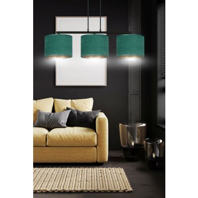 Emibig lampa wisząca HILDE 3 BL GREEN E27 60W MAX 1051/3 (1051/3)