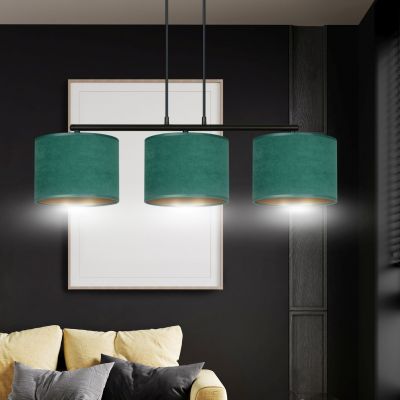 Emibig lampa wisząca HILDE 3 BL GREEN E27 60W MAX 1051/3 (1051/3)