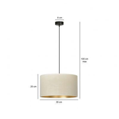 Emibig lampa wisząca HILDE 1 BL WHITE E27 60W MAX 1052/1 (1052/1)