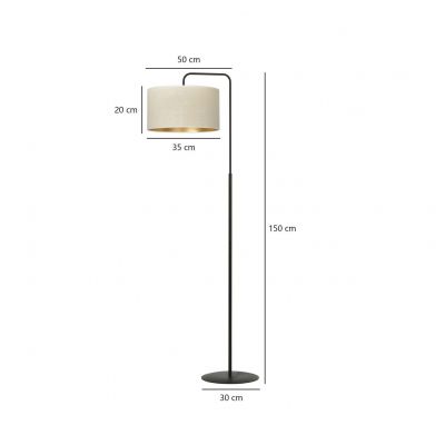 Emibig lampa stojąca HILDE LP1 BL WHITE E27 60W MAX 1052/LP1 (1052/LP1)