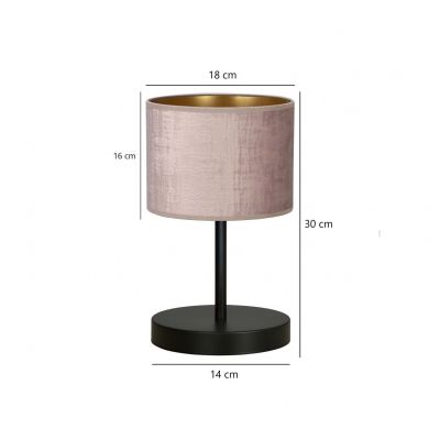 Emibig lampka nocna HILDE LN1 BL ROSE E27 60W MAX 1053/LN1 (1053/LN1)