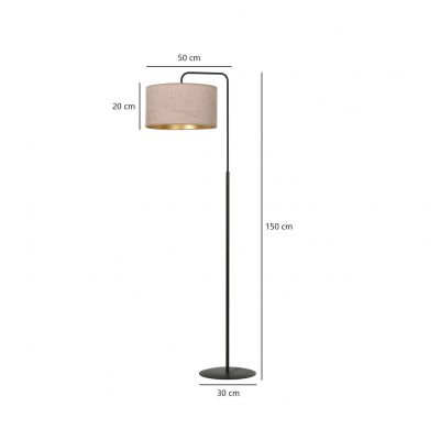 Emibig lampa stojąca HILDE LP1 BL ROSE E27 60W MAX 1053/LP1 (1053/LP1)