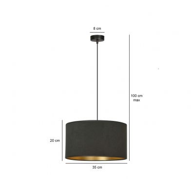 Emibig lampa wisząca HILDE 1 BL BLACK E27 60W MAX 1054/1 (1054/1)