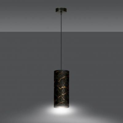 Emibig lampa wisząca Karli 1 E27 czarno/złota 1056/1 (1056/1)