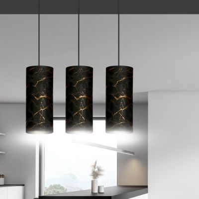 Emibig lampa wisząca Karli 3 3xE27 czarno/złota 1056/3 (1056/3)