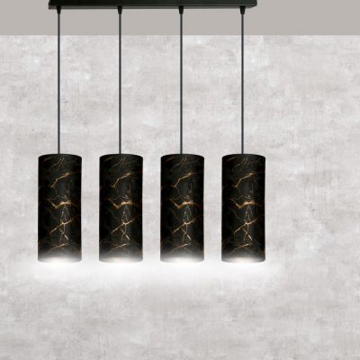 Emibig lampa wisząca Karli 4 4xE27 czarno/złota 1056/4 (1056/4)