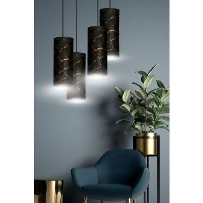 Emibig lampa wisząca Karli 4 Premium 4xE27 czarno/złota 1056/4PREM (1056/4PREM)