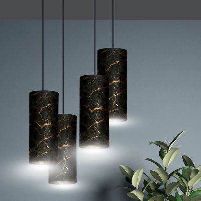 Emibig lampa wisząca Karli 4 Premium 4xE27 czarno/złota 1056/4PREM (1056/4PREM)