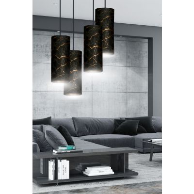 Emibig lampa wisząca Karli 4 Premium 4xE27 czarno/złota 1056/4PREM (1056/4PREM)