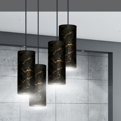 Emibig lampa wisząca Karli 4 Premium 4xE27 czarno/złota 1056/4PREM (1056/4PREM)