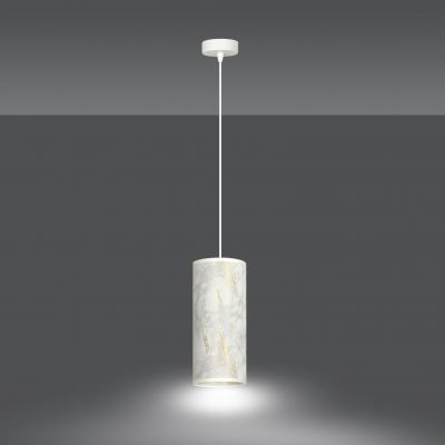 Emibig lampa wisząca Karli 1 E27 biało/złota 1057/1 (1057/1)