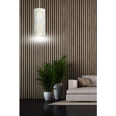 Emibig lampa wisząca Karli 1 E27 biało/złota 1057/1 (1057/1)