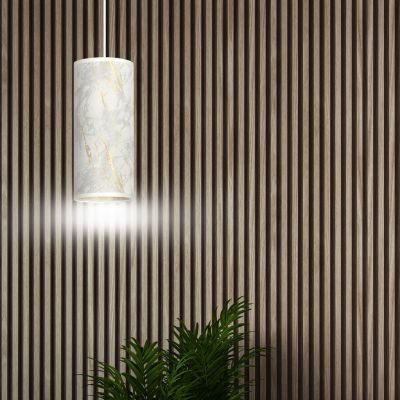 Emibig lampa wisząca Karli 1 E27 biało/złota 1057/1 (1057/1)