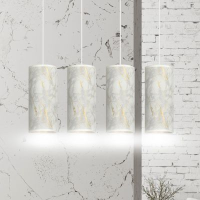 Emibig lampa wisząca Karli 4 4xE27 biało/złota 1057/4 (1057/4)