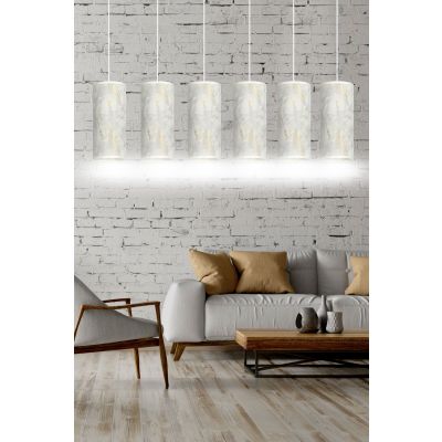 Emibig lampa wisząca Karli 6 6xE27 biało/złota 1057/6 (1057/6)