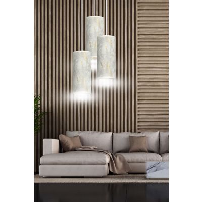 Emibig lampa wisząca Karli 3 Premium 3xE27 biało/złota 1057/3PREM (1057/3PREM)