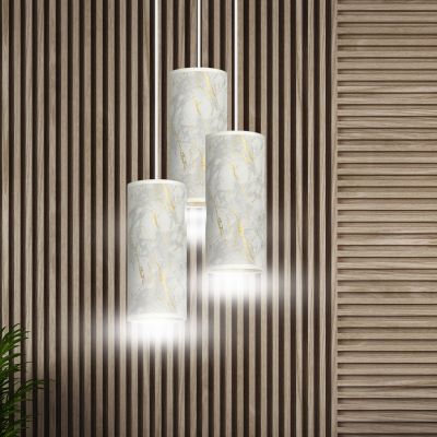 Emibig lampa wisząca Karli 3 Premium 3xE27 biało/złota 1057/3PREM (1057/3PREM)