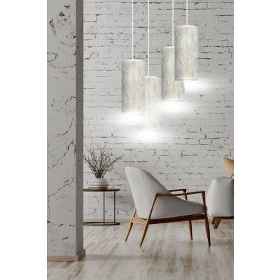 Emibig lampa wisząca Karli 4 Premium 4xE27 biało/złota 1057/4PREM (1057/4PREM)